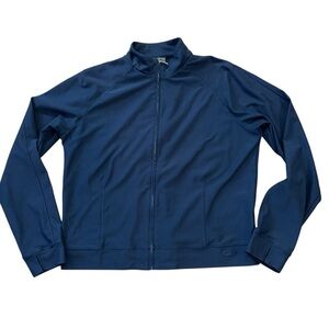 Nike Navy Zip Up Athletic Jacket Youth L 12-14 Outdoor Preppy Workout Soccer